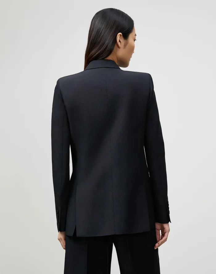 Women Lafayette 148 New York Suits Alister Blazer In Coastal Cloth Black