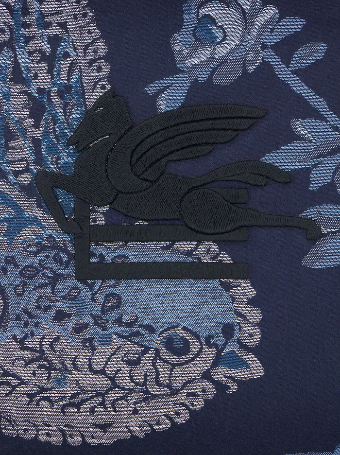 Women Large Jacquard Love Trotter Bag With Birds Etro Shopping Bags