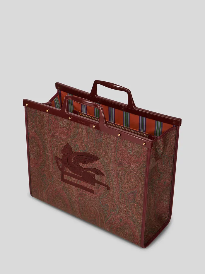 Women Large Love Trotter Paisley Bag Etro Shopping Bags