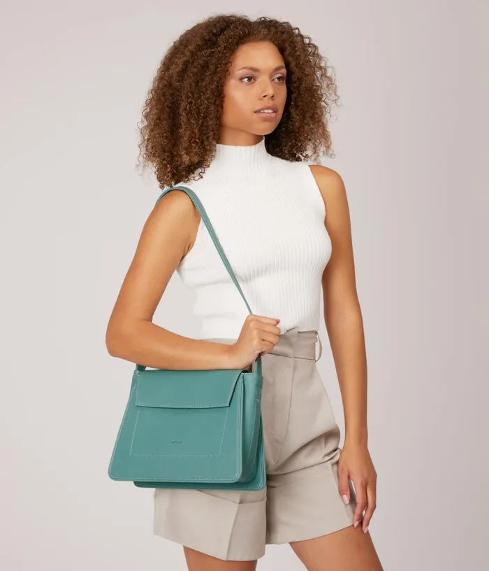 Women Leia Vegan Shoulder Bag 8211 Vintage Black Matt and Nat Shoulder Bags