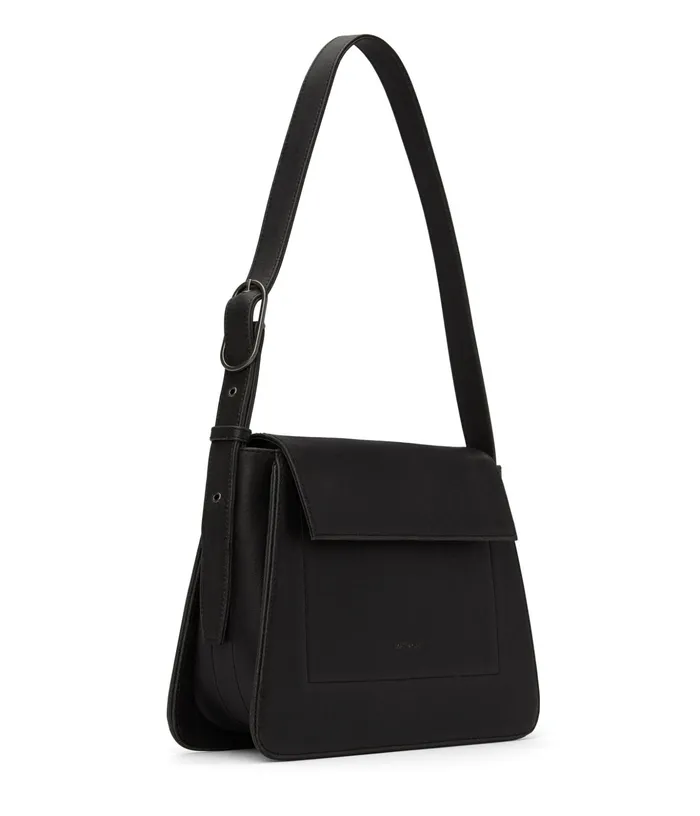 Women Leia Vegan Shoulder Bag 8211 Vintage Black Matt and Nat Shoulder Bags