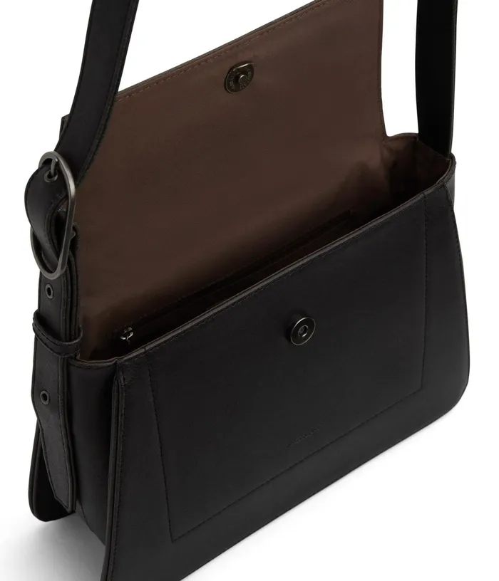 Women Leia Vegan Shoulder Bag 8211 Vintage Black Matt and Nat Shoulder Bags