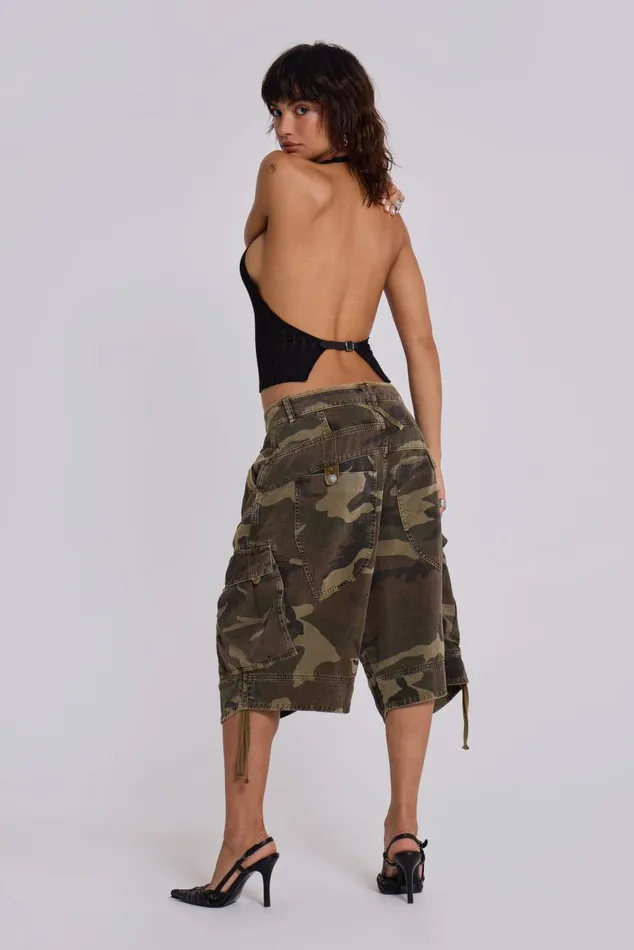 Women Leopard Zene Backless Top Jaded London Crop Tops