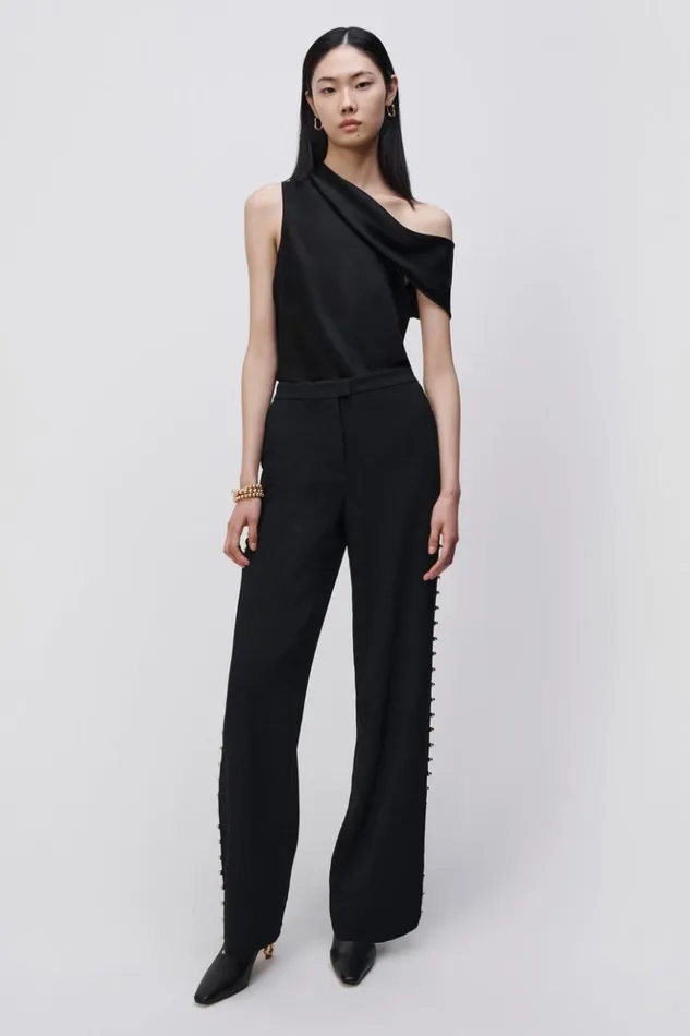 Women Lexy Cold Shoulder Top EXCLUSIVE Black Jonathan Simkhai Tops and Bodysuits