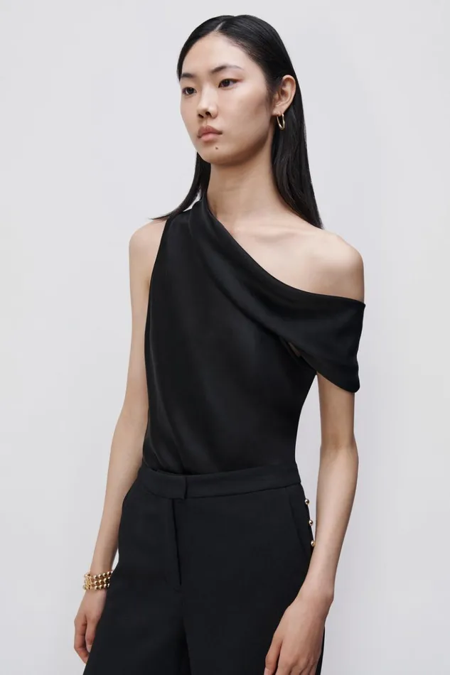 Women Lexy Cold Shoulder Top EXCLUSIVE Black Jonathan Simkhai Tops and Bodysuits