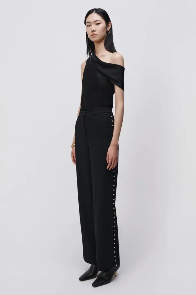 Women Lexy Cold Shoulder Top EXCLUSIVE Black Jonathan Simkhai Tops and Bodysuits
