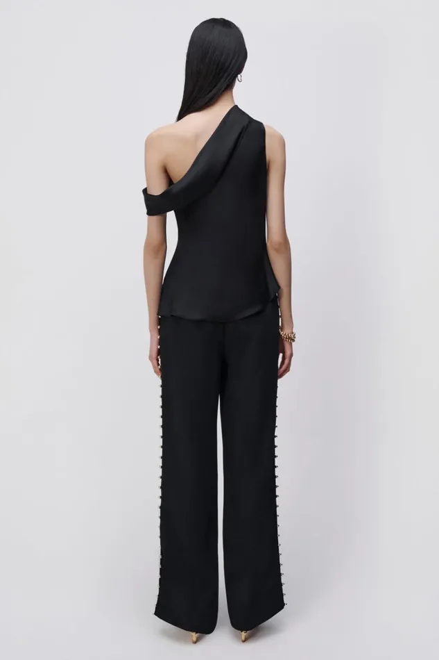 Women Lexy Cold Shoulder Top EXCLUSIVE Black Jonathan Simkhai Tops and Bodysuits