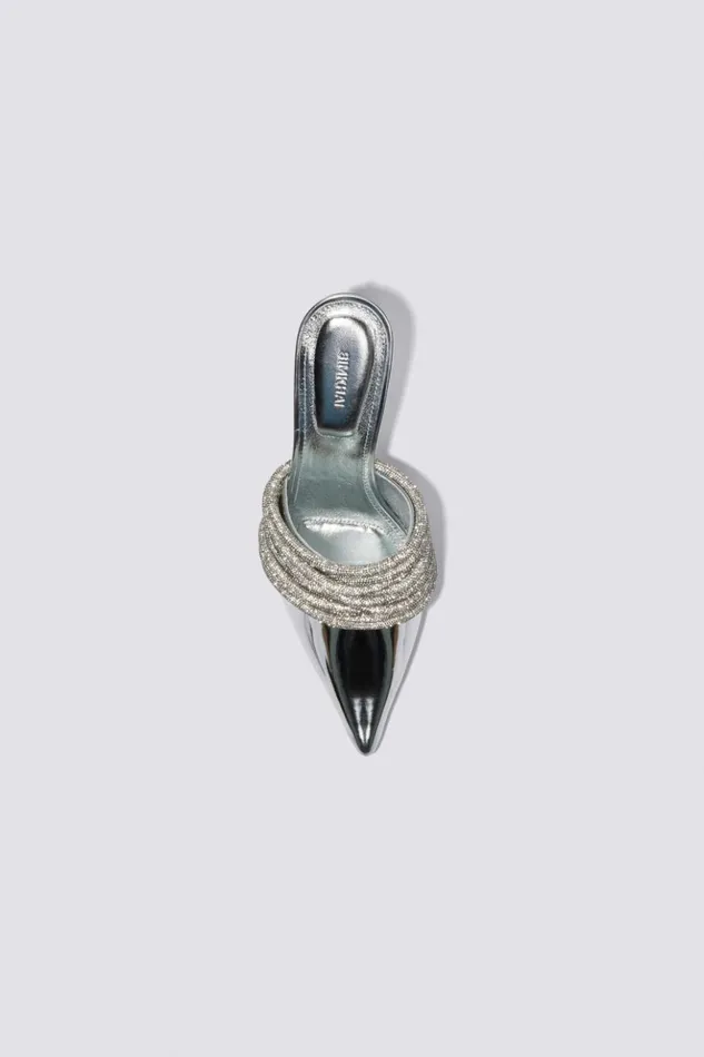 Women Lian Heeled Mule Silver Jonathan Simkhai Footwear