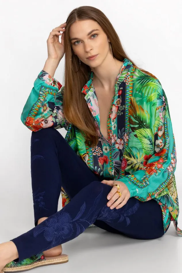 Women LIBBI TONAL LEGGING Blue Night Johnny Was Bottoms