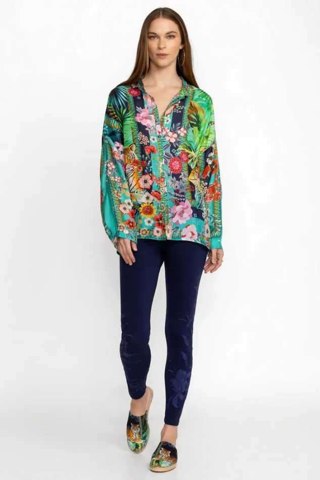 Women LIBBI TONAL LEGGING Blue Night Johnny Was Bottoms Women LIBBI TONAL LEGGING Blue Night Johnny Was Bottoms