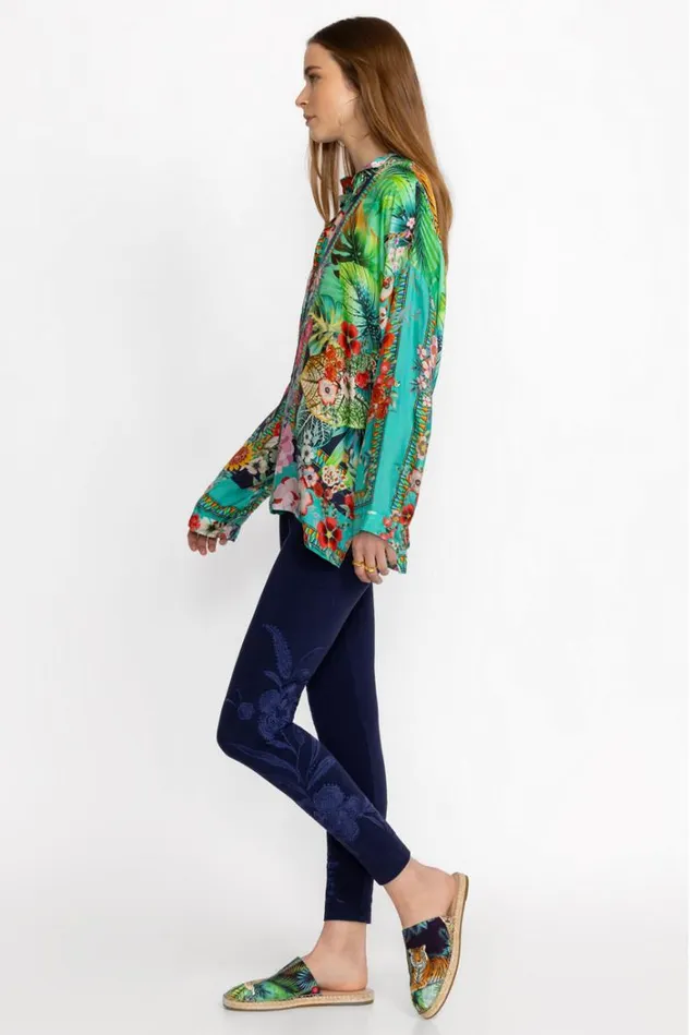 Women LIBBI TONAL LEGGING Blue Night Johnny Was Bottoms Women LIBBI TONAL LEGGING Blue Night Johnny Was Bottoms