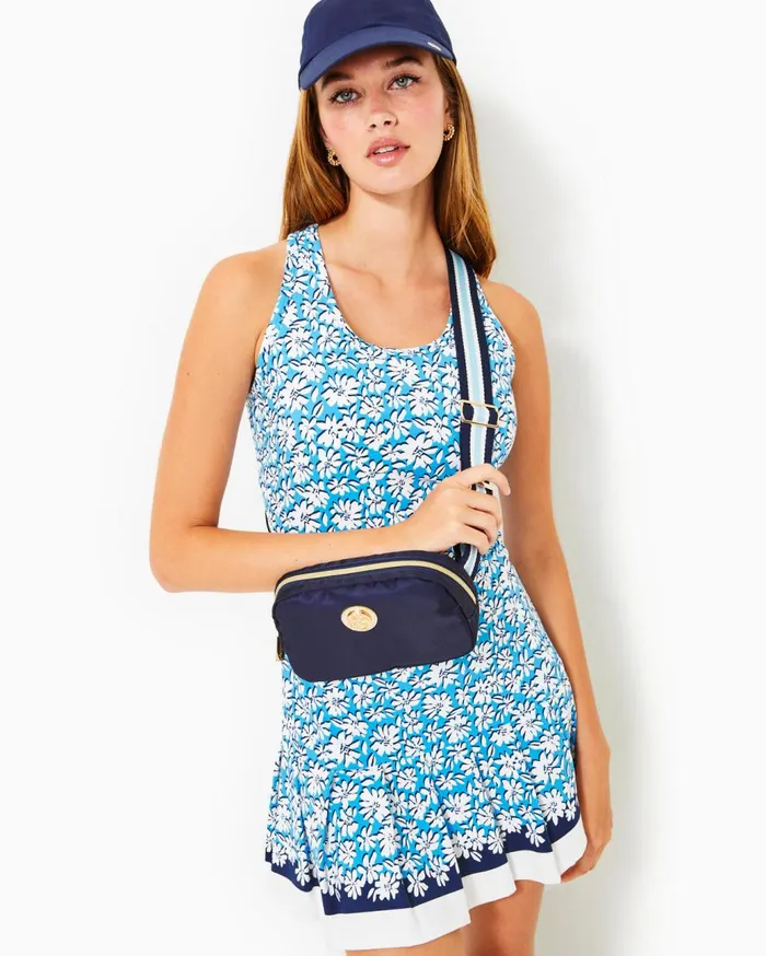Women Lilly Pulitzer Activewear UPF 50 Luxletic Ace Active Dress Multi Via Parigi