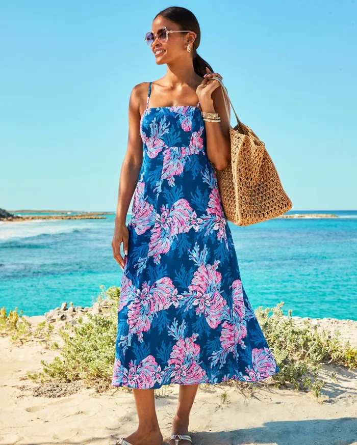 Women Lilly Pulitzer Dresses Bryson Maxi Dress Low Tide Navy Its Ofishell Women Lilly Pulitzer Dresses Bryson Maxi Dress Low Tide Navy Its Ofishell