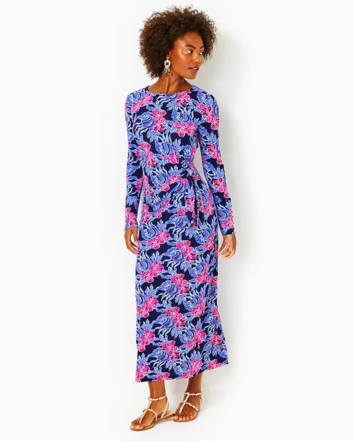 Women Lilly Pulitzer Dresses Bryson Maxi Dress Low Tide Navy Its Ofishell Women Lilly Pulitzer Dresses Bryson Maxi Dress Low Tide Navy Its Ofishell