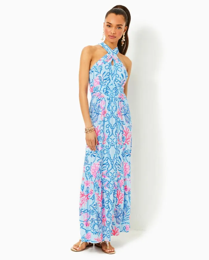 Women Lilly Pulitzer Dresses Bryson Maxi Dress Low Tide Navy Its Ofishell Women Lilly Pulitzer Dresses Bryson Maxi Dress Low Tide Navy Its Ofishell