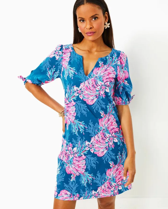 Women Lilly Pulitzer Dresses Dev Dress Resort White Shell Collector Women Lilly Pulitzer Dresses Dev Dress Resort White Shell Collector