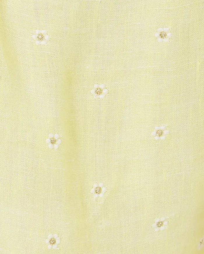 Women Lilly Pulitzer Dresses Jocelyn Linen Dress Finch Yellow You Drive Me Daisy Embroidered Linen Women Lilly Pulitzer Dresses Jocelyn Linen Dress Finch Yellow You Drive Me Daisy Embroidered Linen