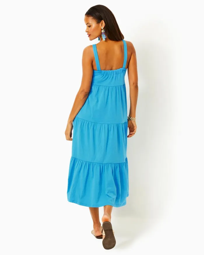 Women Lilly Pulitzer Dresses Miri Midi Dress Lunar Blue Women Lilly Pulitzer Dresses Miri Midi Dress Lunar Blue
