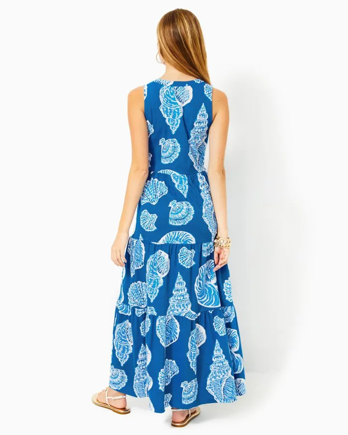 Women Lilly Pulitzer Dresses Sydnee Maxi Dress Barton Blue Shell Of A Good Time Oversized Women Lilly Pulitzer Dresses Sydnee Maxi Dress Barton Blue Shell Of A Good Time Oversized