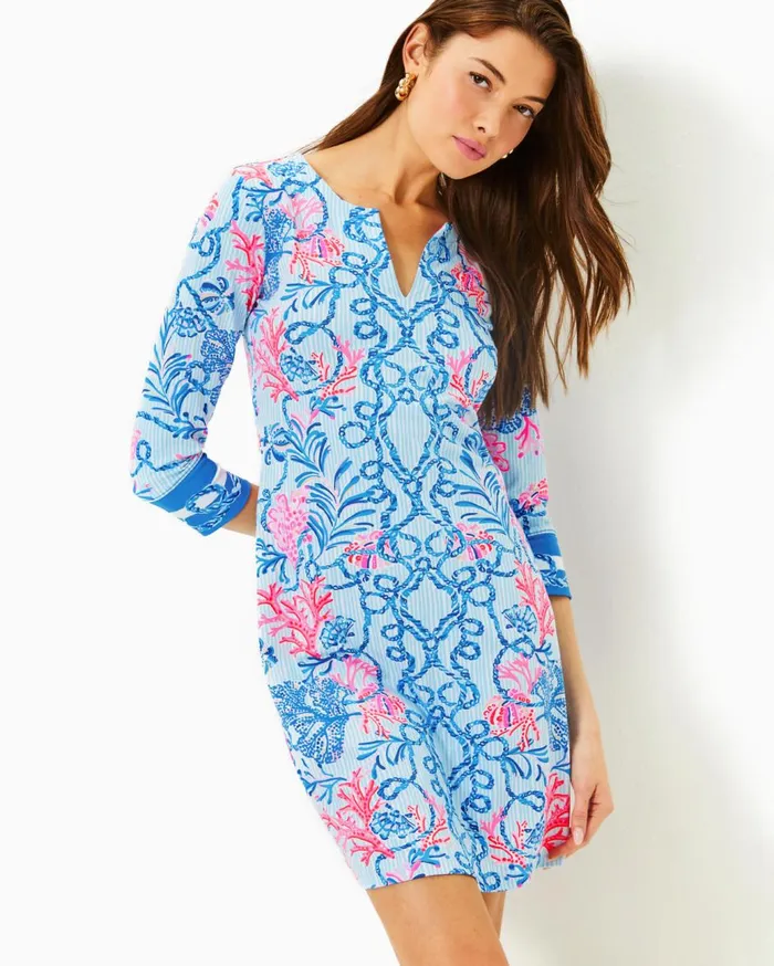 Women Lilly Pulitzer Dresses UPF 50 Nadine ChillyLilly Dress Multi Naut Today Engineered Chillylilly Women Lilly Pulitzer Dresses UPF 50 Nadine ChillyLilly Dress Multi Naut Today Engineered Chillylilly