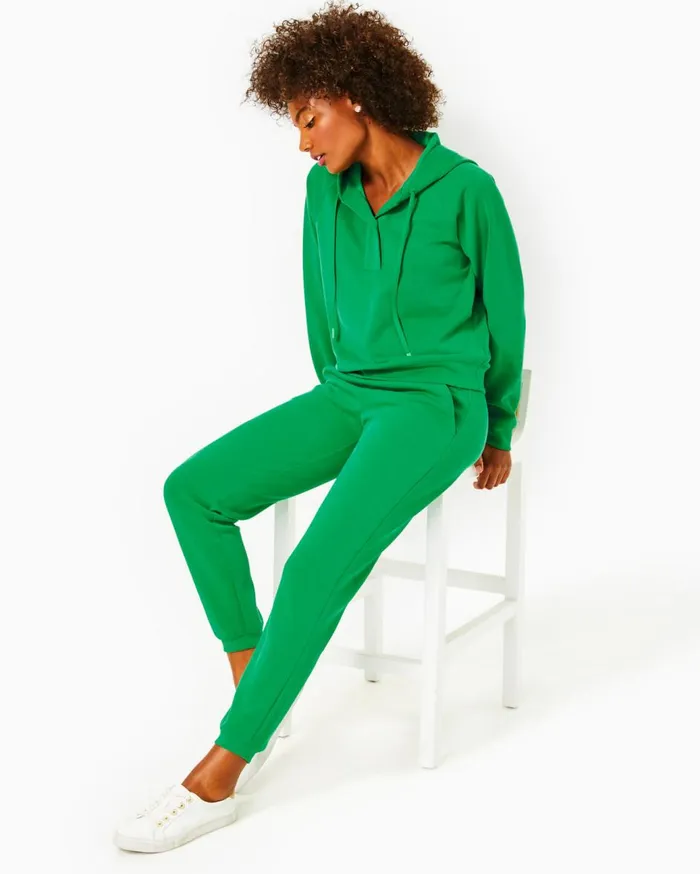 Women Lilly Pulitzer Loungewear UPF 50 Kendy Pullover and Aveena Knit Pant Set Kelly Green Women Lilly Pulitzer Loungewear UPF 50 Kendy Pullover and Aveena Knit Pant Set Kelly Green