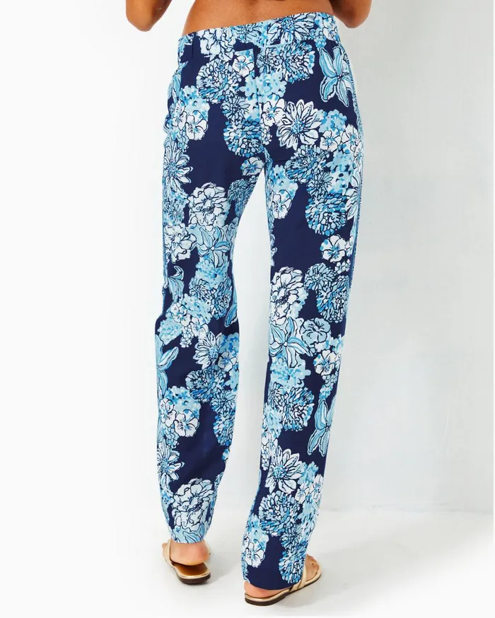 Women Lilly Pulitzer Tops Iona Sleeveless Top Low Tide Navy Bouquet All Day Engineered Woven Top Women Lilly Pulitzer Tops Iona Sleeveless Top Low Tide Navy Bouquet All Day Engineered Woven Top