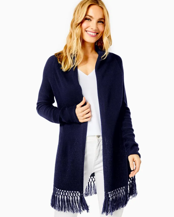 Women Lilly Pulitzer Tops Tatum Cardigan Resort White