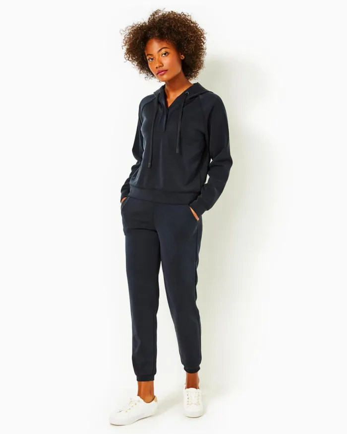 Women Lilly Pulitzer Tops UPF 50 Kendy Pullover Noir