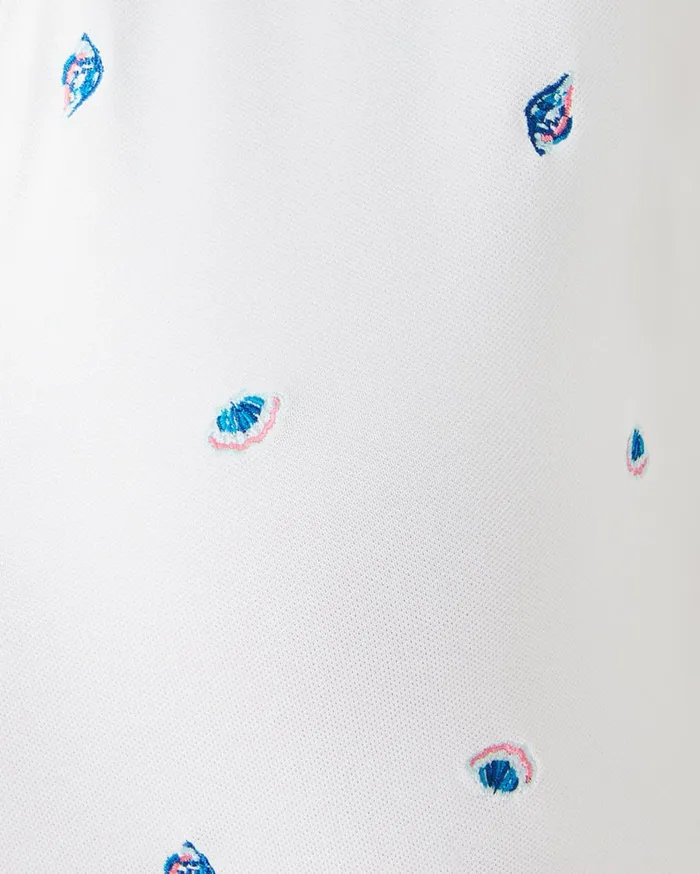 Women Lilly Pulitzer Tops UPF 50 Luxletic Frida Polo Top Resort White Gone Shellin Embroidery Women Lilly Pulitzer Tops UPF 50 Luxletic Frida Polo Top Resort White Gone Shellin Embroidery