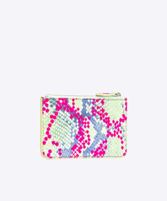Women Limited Edition Pinko PINKO Galleria Flat Pouch In Reptile Skin Fuchsiagreenblueold Silver Women Limited Edition Pinko PINKO Galleria Flat Pouch In Reptile Skin Fuchsiagreenblueold Silver