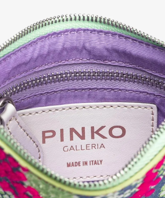 Women Limited Edition Pinko PINKO Galleria Flat Pouch In Reptile Skin Fuchsiagreenblueold Silver Women Limited Edition Pinko PINKO Galleria Flat Pouch In Reptile Skin Fuchsiagreenblueold Silver