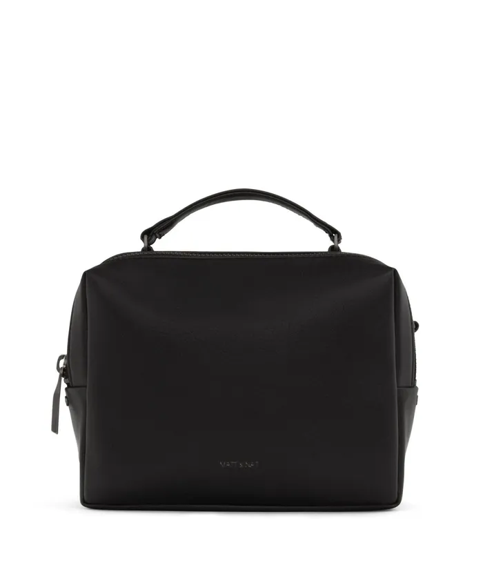 Women Liv Vegan Crossbody Bag 8211 Vintage Black Matt and Nat Crossbody