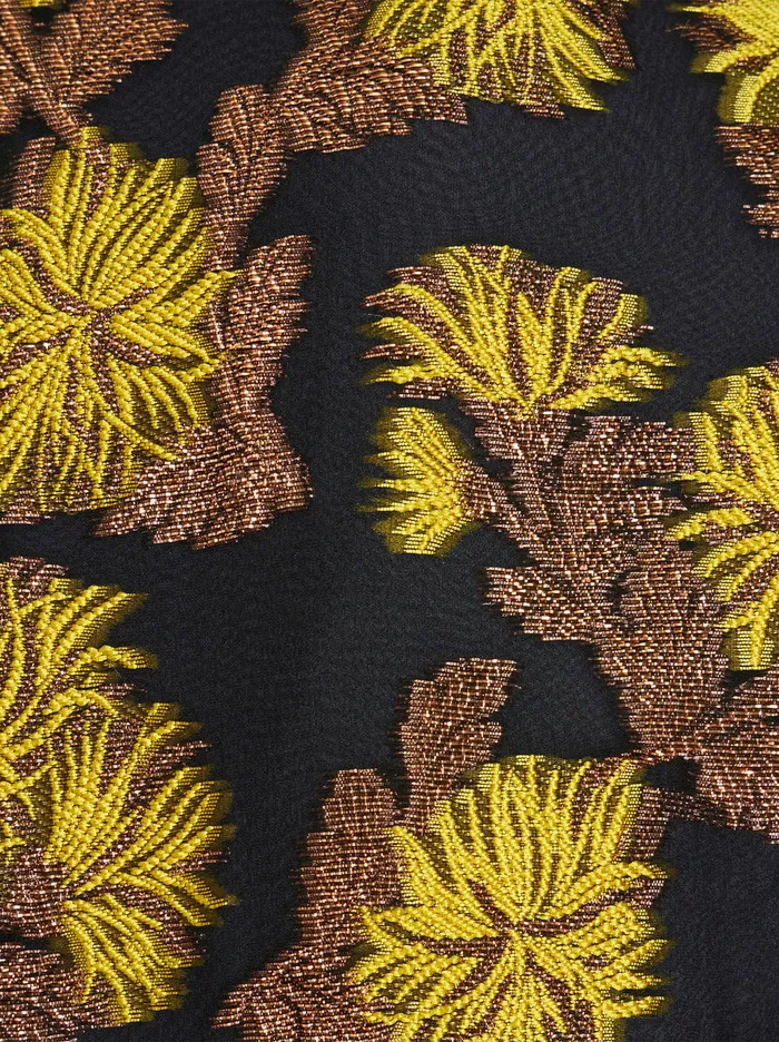 Women Long Pleated Dress With Dahlias Etro Dresses
