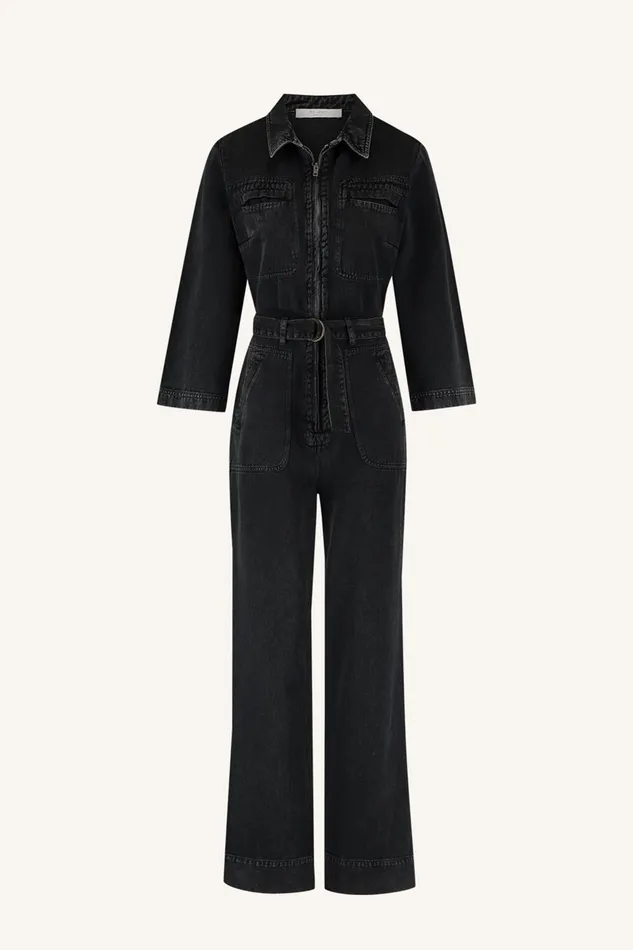 Women Louise Twill Suit Jet Black Bybar Jumpsuits