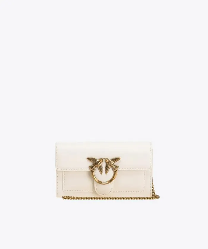 Women Love Bag Icons Pinko Love Bag One Wallet Simply Whitewhiteantique Gold