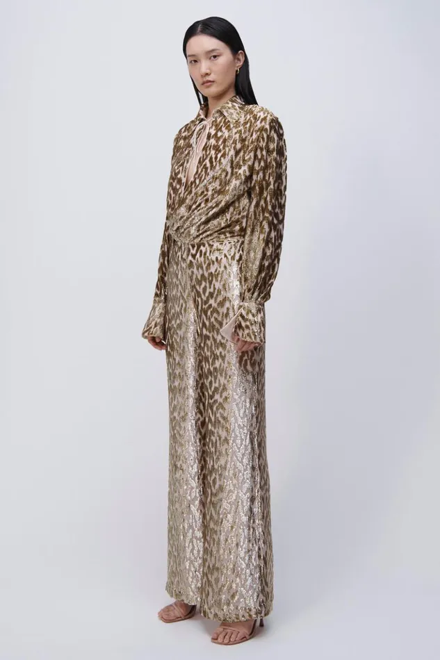 Women Luella Top Gold Jonathan Simkhai Tops and Bodysuits