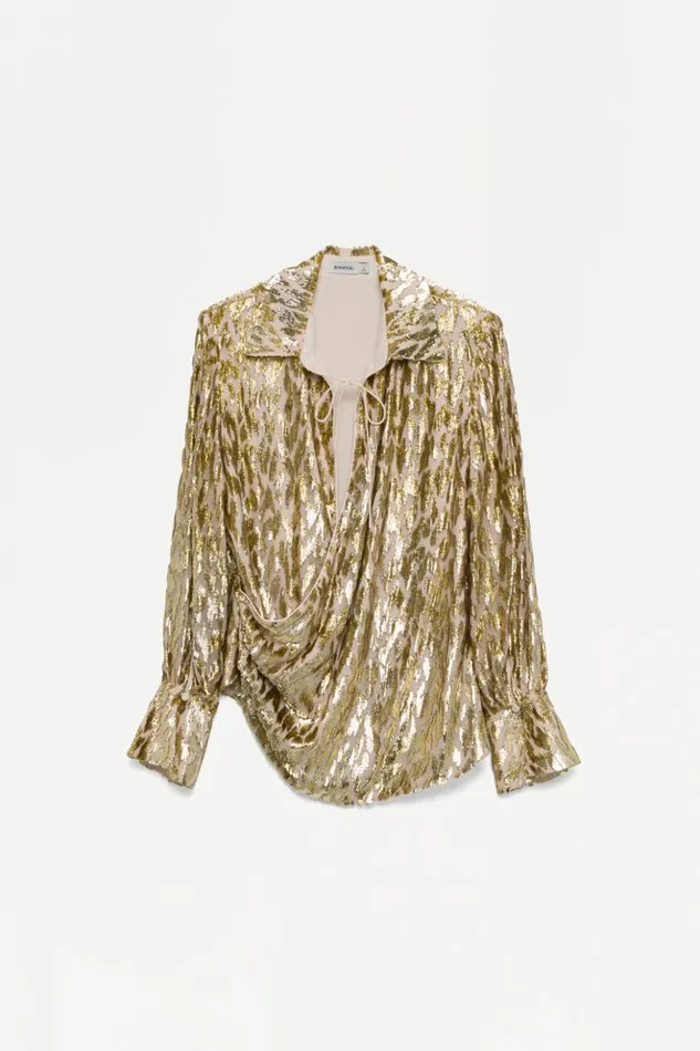 Women Luella Top Gold Jonathan Simkhai Tops and Bodysuits