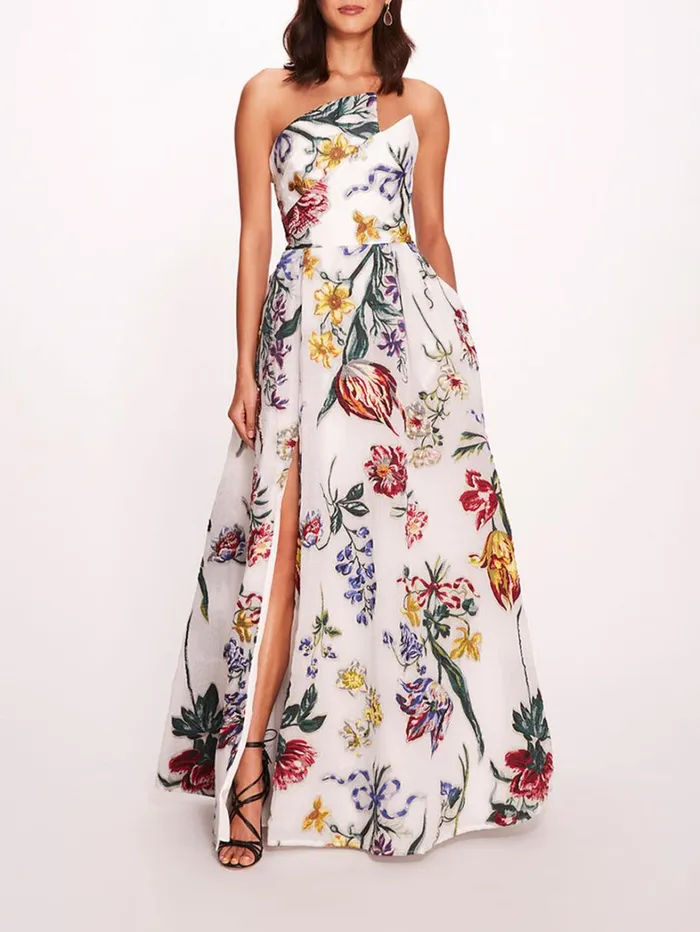 Women Marchesa Dresses Alexander Gown Ivory Multi