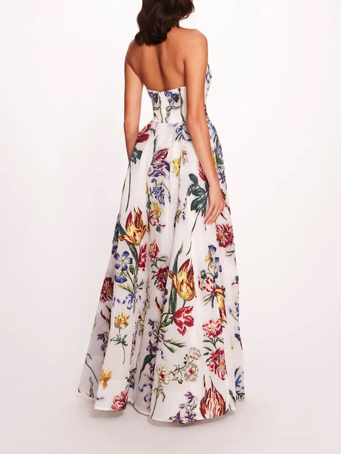 Women Marchesa Dresses Alexander Gown Ivory Multi Women Marchesa Dresses Alexander Gown Ivory Multi