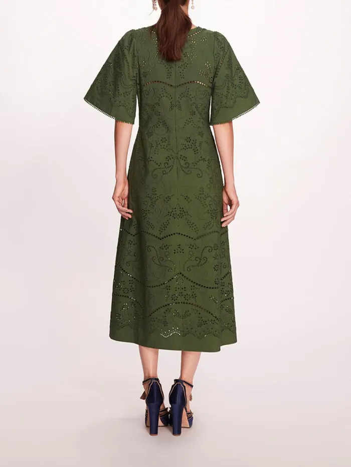 Women Marchesa Dresses Dhalia Midi Dress Green Women Marchesa Dresses Dhalia Midi Dress Green