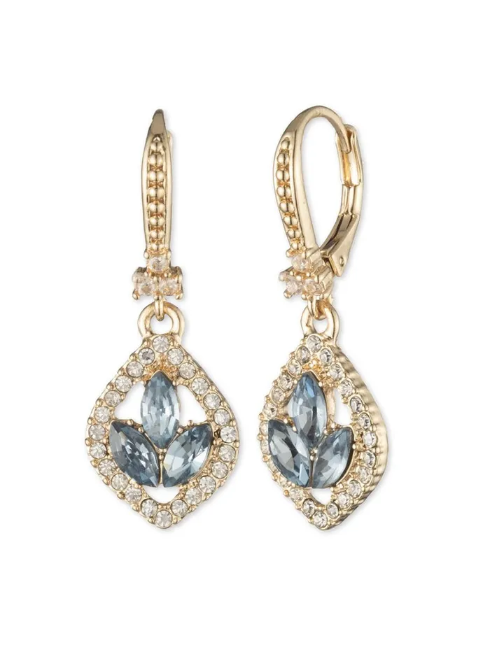Women Marchesa Jewelry Poised Denim Mini Drop Earring Denim