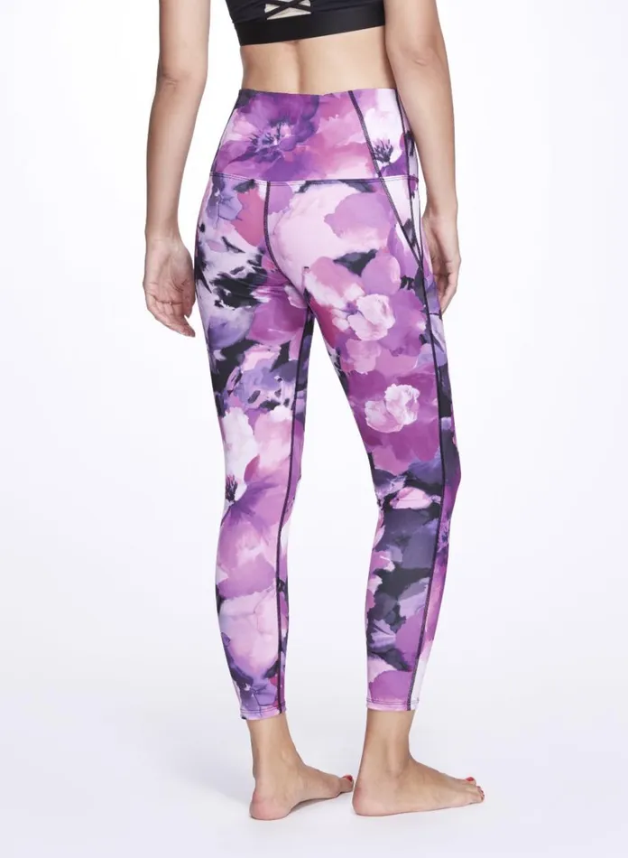 Women Marchesa Marchesa Active Pink Floral High Waisted Compression Fit Performance Leggings Raspberry Multi Women Marchesa Marchesa Active Pink Floral High Waisted Compression Fit Performance Leggings Raspberry Multi