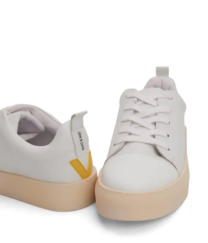 Women Marci Vegan Sneakers Whiyellow Matt and Nat Sneakers