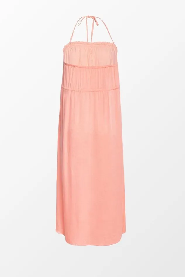 Women Maxi Dresses Cupshe Tara Halter Frill Backless Maxi Dress Pink
