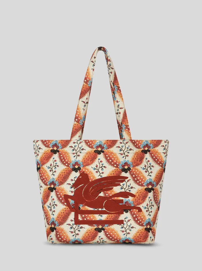 Women Medium Floral Soft Trotter Bag Etro Shopping Bags