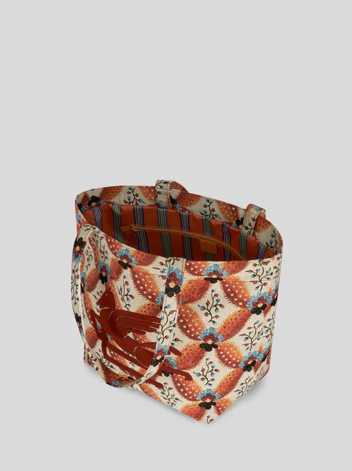 Women Medium Floral Soft Trotter Bag Etro Shopping Bags