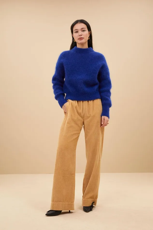 Women Mees Cord Pants Camel Bybar Trousers