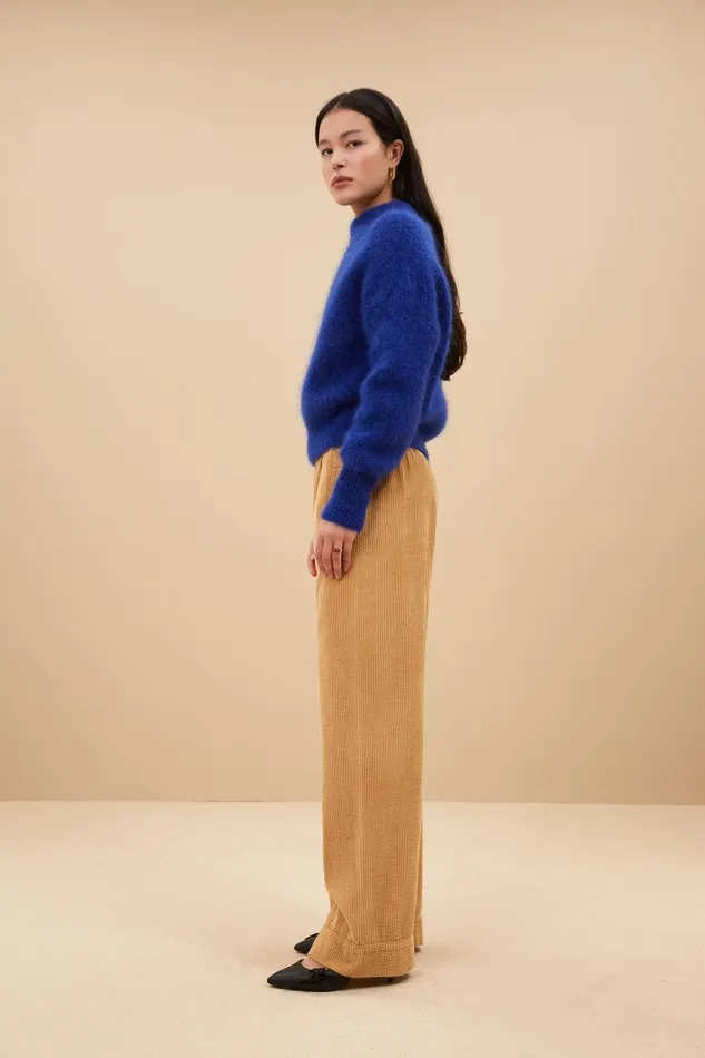 Women Mees Cord Pants Camel Bybar Trousers