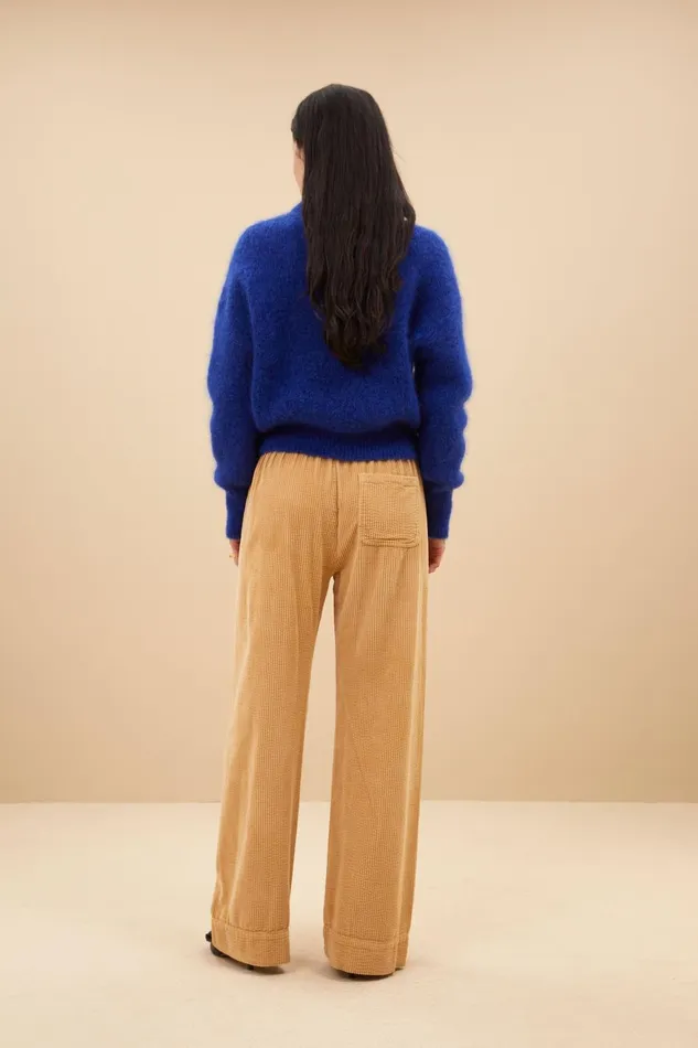 Women Mees Cord Pants Camel Bybar Trousers