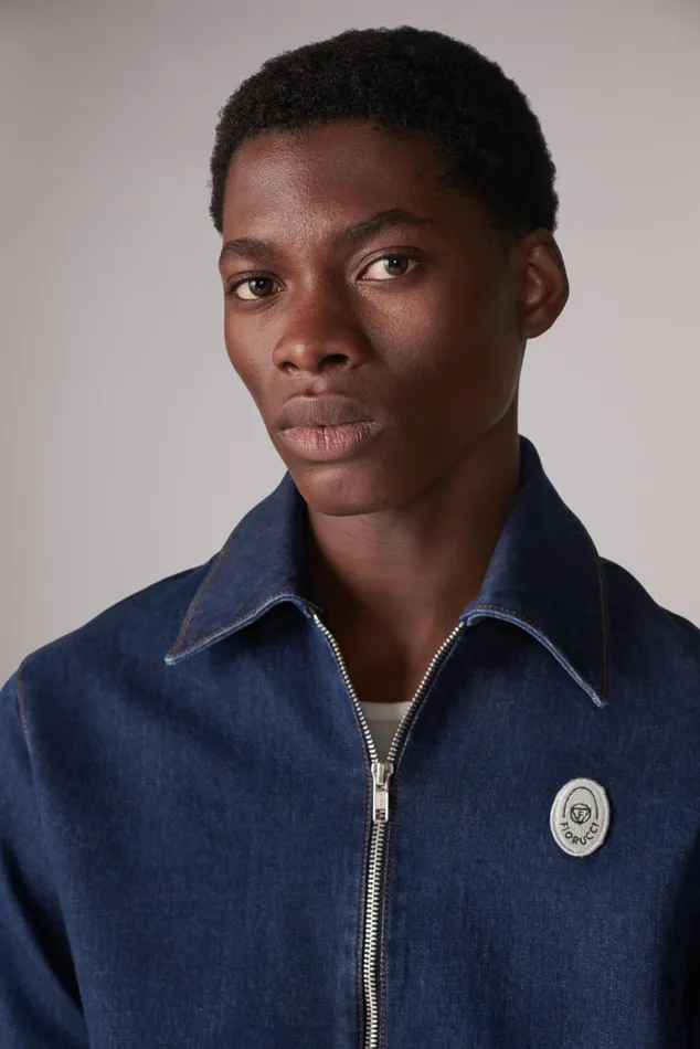WomenMen Fiorucci Jeans and Denim Unisex Logo Patch Denim Jacket Mid Wash WomenMen Fiorucci Jeans and Denim Unisex Logo Patch Denim Jacket Mid Wash